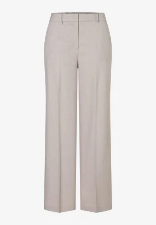 MORE & MORE - weite Anzughose mit Struktur beige - Gr. - 44