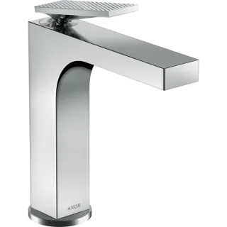 hansgrohe Axor Citterio Waschtischarmatur 39081000 mit Ablaufgarnitur, Hebelgriff, Rautenschliff, chrom