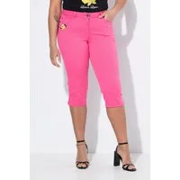 MIAMODA Regular-fit-Jeans 3/4-Caprijeans Carrie Zitronen-Stickerei
