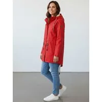 modAS Regenjacke 13309W Damen Regenmantel aus PU - Wasserdichte Jacke mit Teddy-Fleece-Futter