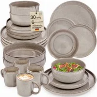 SÄNGER Tafelservice Kairo (30-tlg), 6 Personen, Steingut, Kombiservice Kairo Clay, Handmade, VALUE COLLECTION