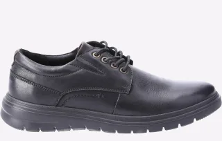 Hush Puppies Triton Schwarze Herren-Schnürschuhe Aus Leder