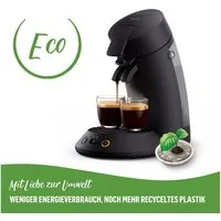 Philips Senseo Kaffeepadmaschine Original Plus ECO CSA210/22, mit zwei Kaffee-Einstellungen, aus 80% rec. Plastik