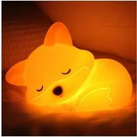 FELIXLEO LED Nachtlicht Fuchs Nachtlicht Kinder Silikon Lampe Dimmbar Touch
