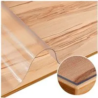 ANRO Tischdecke FLOKY einseitig MATTIERT 1,5mm Tisch Schutzfolie Geruchsneutral (Rolle 1-tlg, eine Folie), Pflegeleicht 90x100cm Uni-Einfarbig Weiß