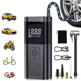 SUITU 150PSI Portable Wireless Air Pump 7.4V Digital Display Tire Inflator for Cars Motorcycles Bicycles Basketballs Inf
