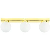 Licht-Erlebnisse Deckenleuchte STAR, ohne Leuchtmittel, Badezimmerlampe Wandleuchte in Gold Weiß