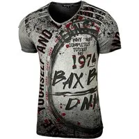 Baxboy T-Shirt Baxboy Verwaschen mit modernem V-Ausschnitt T-Shirt B-109
