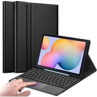 Fintie Tablet-Hülle + Tastatur für Samsung Galaxy Tab S6 Lite 10,4 Zoll 2024/2022/2020, mit Magnetisch Abnehmbarer Deutscher Tastatur und Touchpad Keyboard