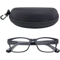 shop'n smile ideoon Lesebrille Lesebrille +1,0 dpt mit Etui Matt-Schwarz flexible Bügel komfortabel, Sehstärke +1,0 dpt, flexible Bügel & mattes Etui