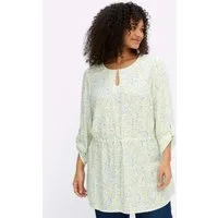 Sheego Klassische Bluse Tunika Langarm