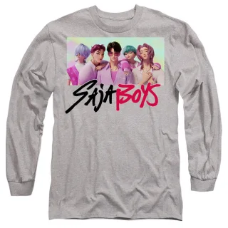 K-Pop Demon Hunters - T-Shirt für Herren/Damen Unisex Langärmlig (Grau meliert)