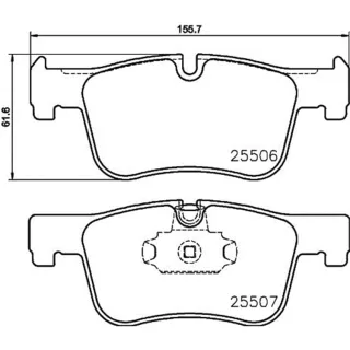 Hella Bremsbel?ge vorne BMW 1er 2er 3er 4er 8DB355019-771