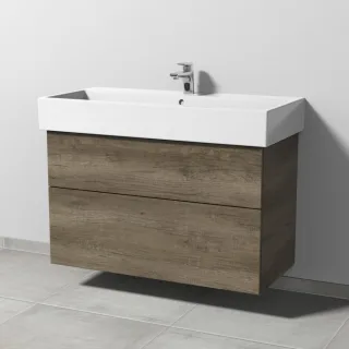 Sanipa 3way Waschtischunterbau zu Duravit Vero Air Waschtisch mit 2 Auszügen, Eiche-Nebraska SM43537
