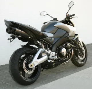 Sport Auspuff Bodis Oval Q5 TITAN für Suzuki GSX 1300 B-King Bj. 2007-2013 +ABE