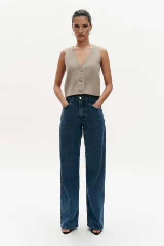 BENU Damen Blaue Baumwoll Jeans