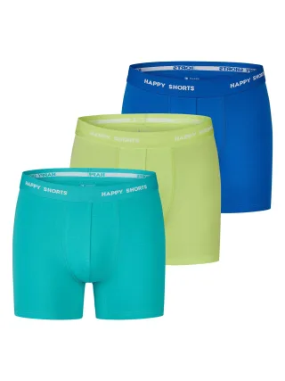 Happy Shorts Herren Retro Boxer Neon 3-Pack Retroshorts, Vintage Boxer,