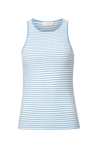 Rich & Royal - Organic Rib Top Striped cotton blue - Gr. - XL