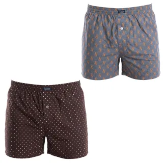 Packung mit 2 essentiellen Baumwoll-Boxershorts für Männer mit elastischem Bund A0100
