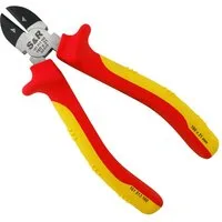 S&R Seitenschneider S&R VDE Seitenschneider 160mm – 1000V Zange, 60-Chrom-Vanadium-Stahl, induktions-/ hitze-gehärtet, phosphatiert
