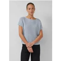 s.Oliver Kurzarmpullover Strickpullunder Shirt mit Strickmuster im Relaxed Fit