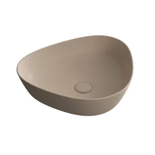VitrA Plural Aufsatzschale flach asymmetrisch 47 x 40 x 13 cm Tonerde Matt,7812B474-0016 7812B474-0016