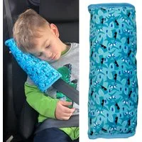 HECKBO Schlafkissen Auto Schlafkissen Hai Shark für Kinder Mädchen Jungen Auto Gurtkissen