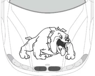 Autoaufkleber für die Motorhaube "Aufkleber Fressnapf"