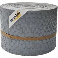 zaunzu Sichtschutzstreifen Rattan PE für Doppelstabmatten Hellgrau 26m, (1x Rolle, UV-beständiger Sichtschutz), 2 Jahre garantierte Farbechtheit