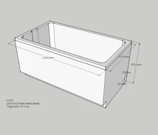 Neuesbad Wannenträger für Bette LaBette 124x71 SW12463
