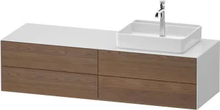 Duravit White Tulip Konsolenwaschtischunterbau wandhängend Amerikanischer Nussbaum & Weiß Matt & Hoc WT4867R77850010