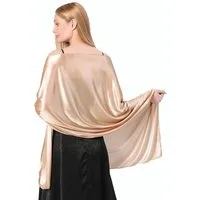 Zaewry Modeschal Damen Mode-Schal, Satin-Schal, farbenfroher Schal, geeignet für Hochzeiten, Abendkleider und Sommerpartys