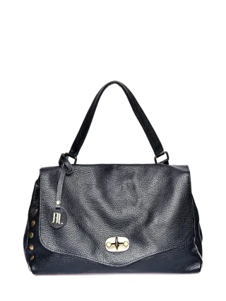 Anna Luchini Schwarz Rindsledertasche