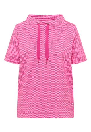 CECIL - Shirt mit Funnel Neck im Two-Tone-Look beetroot pink - Gr. - L