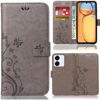 Numerva Handyhülle Bookstyle Flower für Xiaomi Redmi 13C, Handy Tasche Schutzhülle Klapphülle Flip Cover mit Blumenmuster