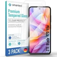smartect Displayschutzglas Schutzglas Panzerfolie Klar für ZTE Blade V70 Vita, Set, 3 Stück, Schutzfolie Glasschutz Bildschirm