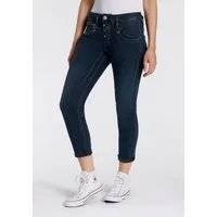 Herrlicher 7/8-Jeans Shyra Cropped Denim Stretch mit halb verdeckter Knopfleiste