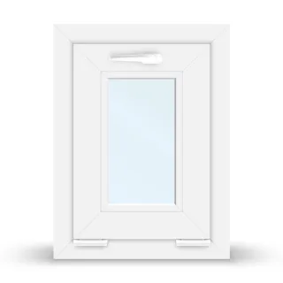 Kippfenster, Kunststoff, aluplast IDEAL 4000, Weiß, 450 x 600 mm, 2-fach Verglasung, individuell konfigurieren