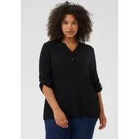 KAFFE Curve Langarmbluse Bluse langarm KCsida Große Größen