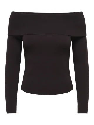 JDY - Off-Shoulder Pullover braun - Gr. - XS