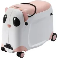Berwin Kinderkoffer Panda Adventure Weiß-Rosa, 4 Rollen