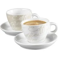 Ritzenhoff & Breker Espressotasse Ritzenhoff & Breker Cornello creme Espresso-Set 4tlg., Porzellan