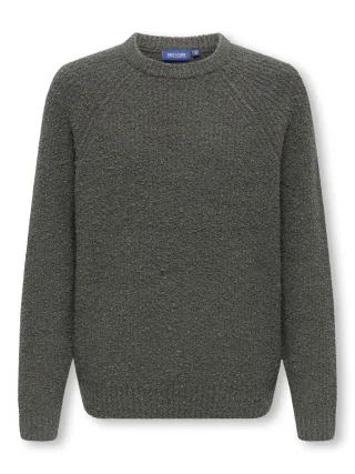 KIDS ONLY - OSJDALE RLX LS RAGLAN KNIT Beluga - Gr. - 140