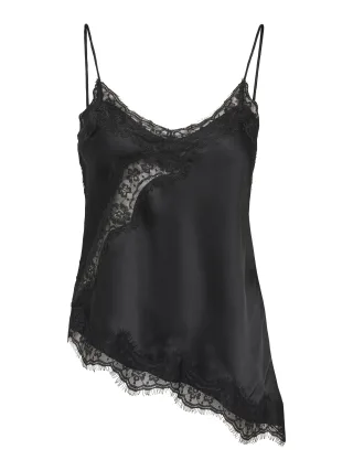 JDY - JDYFIFI S/L ASYM LACE SINGLET WVN NOOS Black - Gr. - S