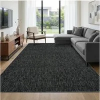 GarveeMore Teppich im modernen Design, rutschhemmende Unterseite, waschbar & faltbar, rechteckig, Höhe: 6 mm, für Wohnzimmer/Schlafzimmer/Flur, Gesamtgewicht ca. 1200 g/m²
