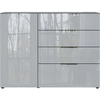 GERMANIA Sideboard Oakland, in 2 Breiten, Fronten und Oberboden mit Glasauflage