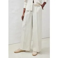 bonprix Bundfaltenhose aus Leinen, strapazierfähiges Material, Loose Fit, mit Knittereffekt