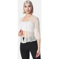ikat Bolero IKA01 (Sommerlicher angenehm leichter Damen Bolero mit 3/4 Arm)