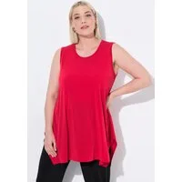 Ulla Popken Longtop Jerseytop Zipfelsaum A-Linie Rundhals ärmellos