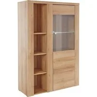 OTTO home Vitrine Larona, zeitlose Glasvitirne, Hochschrank Höhe 145 cm Stauraumvitrine mit dekorativer Rahmenoptik
